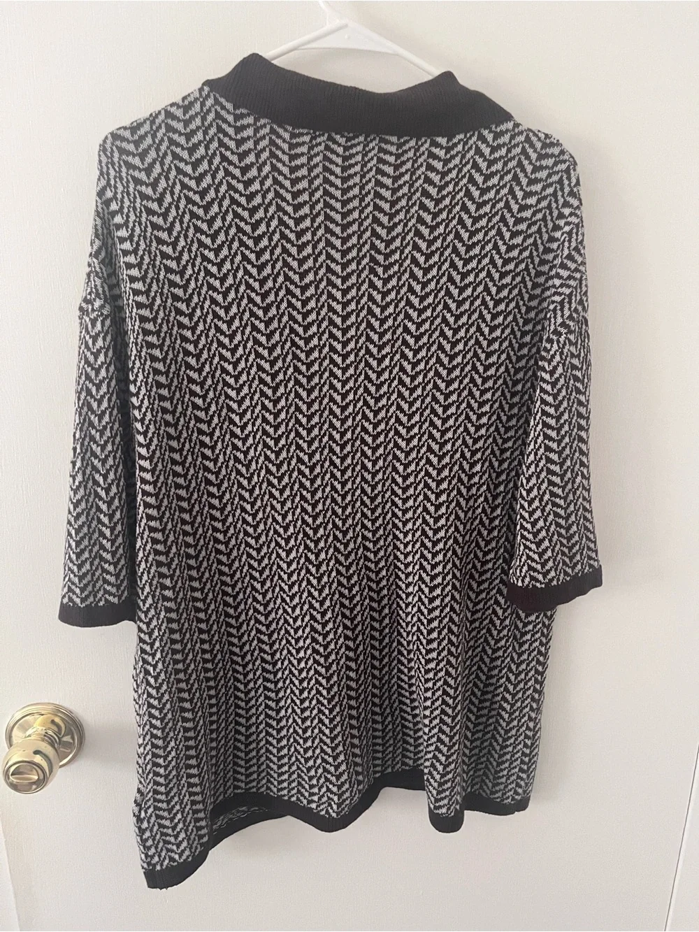 Urban Outfitters Johnny Collar Sweater Polo Short Sleeve Brown White Retro XL